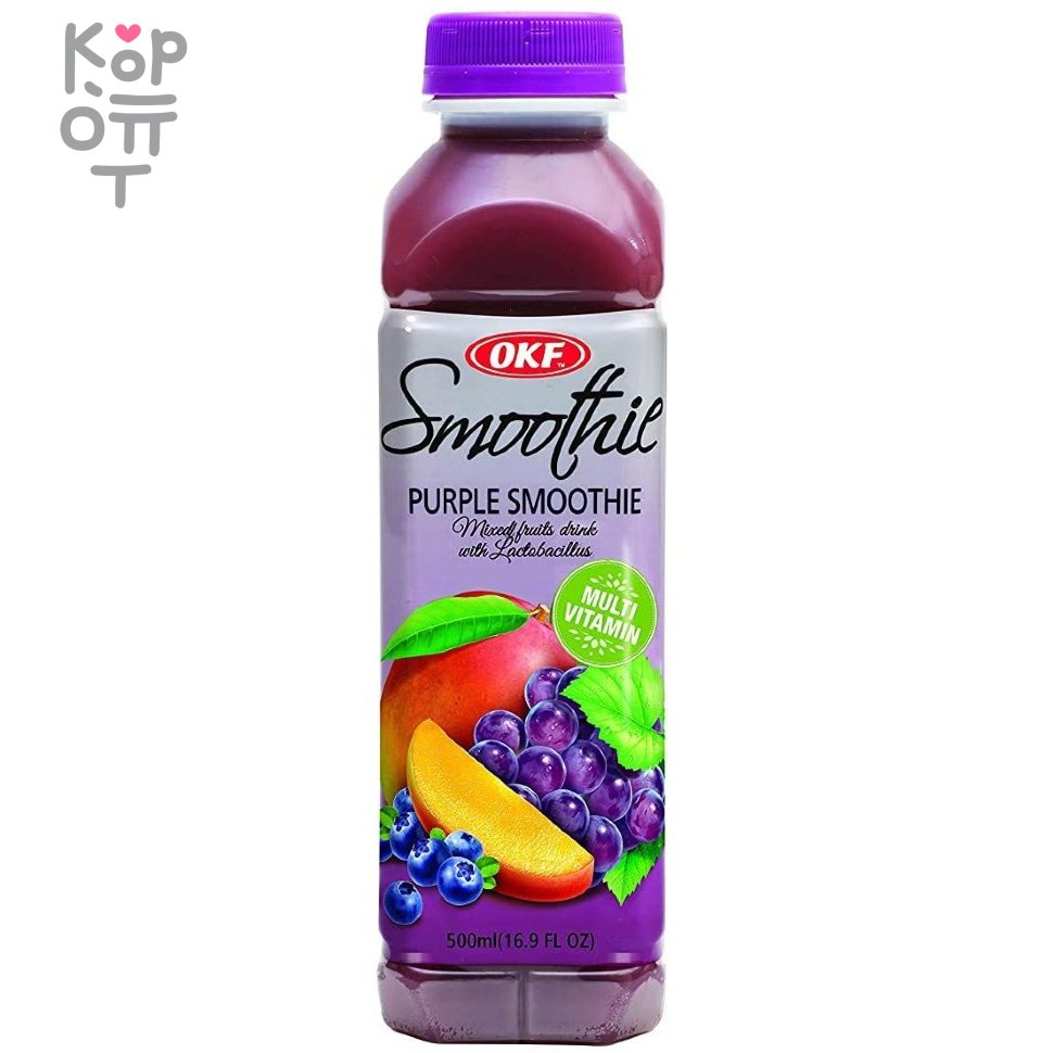 Витаминный напиток с лактобактериями Смузи SMOOTHIE PURPLE​​​ OKF (красный  виноград, черника,​ манго​) по цене 3 266 руб. в интернет магазине  Корейские товары для всей семьи(КорОпт)