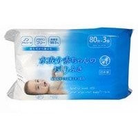 MISERA Влажные салфетки для ухода за нежной кожей малышей с экстрактом листьев персика 80шт 140х195мм (Large) фото 1 — Корейские товары для всей семьи(КорОпт)