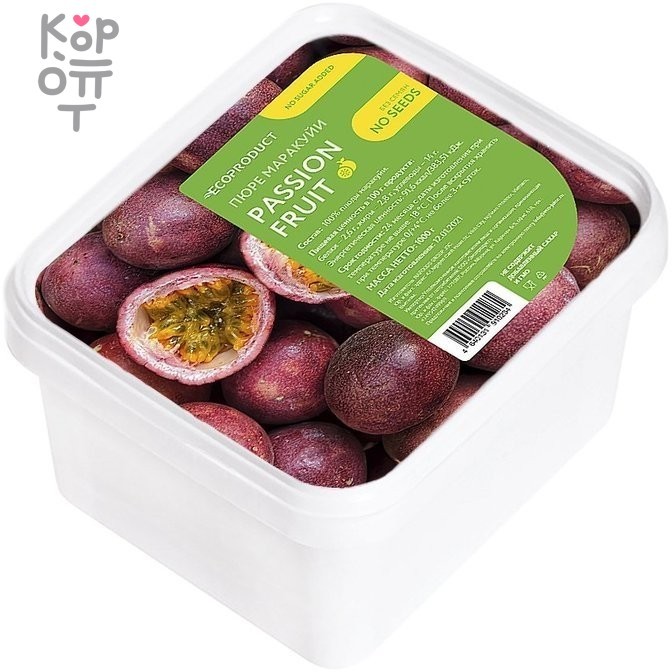 Пюре Маракуйя замороженное, EcoProduct, 1кг. фото 1 &mdash; Корейские товары для всей семьи(КорОпт)