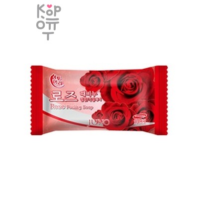Мыло, косметическое для лица и тела с Розой/Rose Peeling Soap, Juno