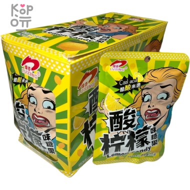 Кислая освежающая карамель Luxing Cool Acid Lemon - Крутая кислота со вкусом Лимона — Корейские товары для всей семьи(КорОпт)
