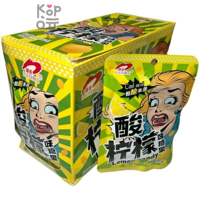 Кислая освежающая карамель Luxing Cool Acid Lemon - Крутая кислота со вкусом Лимона