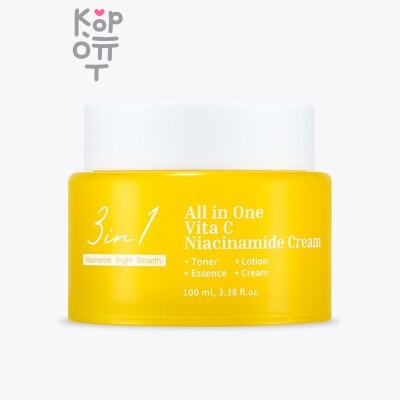 Крем, для лица 3 в 1 с витамином С и Ниацинамидом/3 in1 All in One Vita C Niacinamide Cream, Meloso