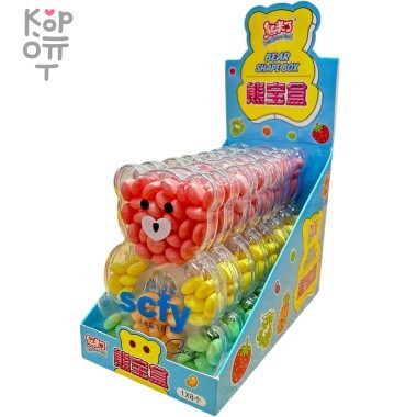 Карамель Bear Shape Box Candy с фруктовым вкусом &mdash; Корейские товары для всей семьи(КорОпт)