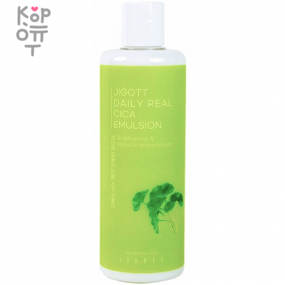 Jigott Daily Real Cica Emulsion - Успокаивающая эмульсия для лица с экстрактом центеллы азиатской 300мл.
