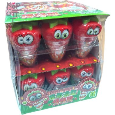 Конфеты Lolipop Ice Cream Candy - Красный Шмель - Мороженное взрывашка со вкусом Клубники &mdash; Корейские товары для всей семьи(КорОпт)