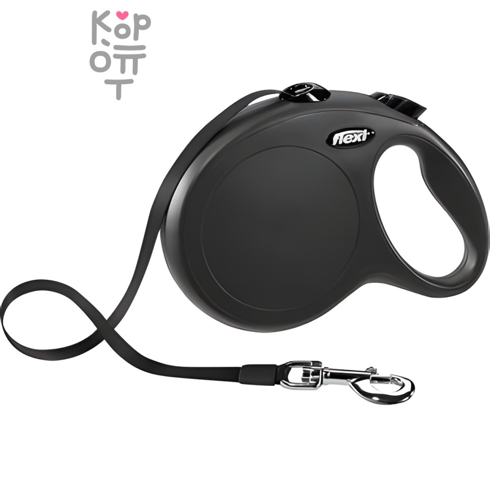 flexi рулетка New Classic L (до 50кг.) лента 8 м черная