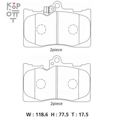 BOSCH DISC BRAKE PAD BP2297 TOYOTA, LEXUS - Колодки тормозные, комплект (AN-731WK/PF1547/SN133P) &mdash; Корейские товары для всей семьи(КорОпт)