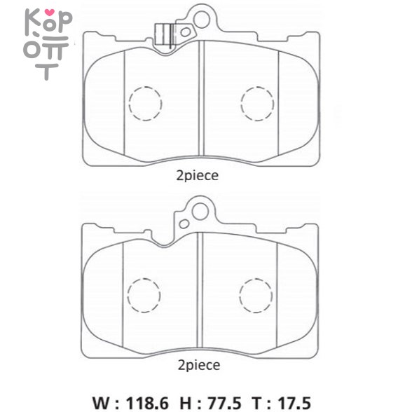 BOSCH DISC BRAKE PAD BP2297 TOYOTA, LEXUS - Колодки тормозные, комплект (AN-731WK/PF1547/SN133P), купить с доставкой на дом фото 1 &mdash; Корейские товары для всей семьи(КорОпт)