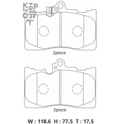BOSCH DISC BRAKE PAD BP2297 TOYOTA, LEXUS - Колодки тормозные, комплект (AN-731WK/PF1547/SN133P)
