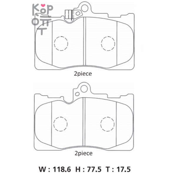 BOSCH DISC BRAKE PAD BP2297 TOYOTA, LEXUS - Колодки тормозные, комплект (AN-731WK/PF1547/SN133P)