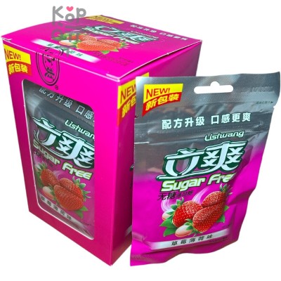Конфеты Sugar Free со вкусом клубники и мяты Lishuang, 180гр.
