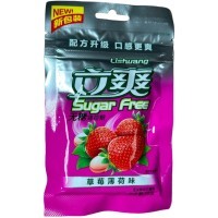Конфеты Sugar Free со вкусом клубники и мяты Lishuang, 180гр.