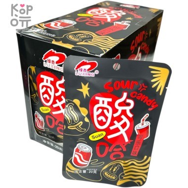 Леденцы супер кислые фрукты Luxing Suan Sour Candy со вкусом Колы — Корейские товары для всей семьи(КорОпт)