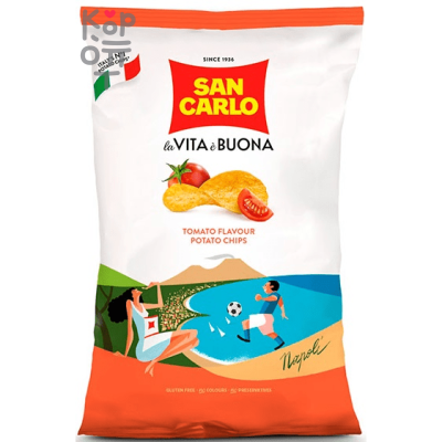 San Carlo Pesto Tomato Sauce - Чипсы картофельные со вкусом Томата, 50гр.
