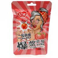 Кислая и сэндвич карамель Iyu Sour Candy - Укуси и взорвись с кисло-сладким вкусом Клубники
