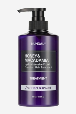 Kundal Honey &amp; Macadamia Protein Treatment Cherry Blossom — Кондиционер для волос с мёдом и макадамией, аромат цветущей вишни, 500 граммов
