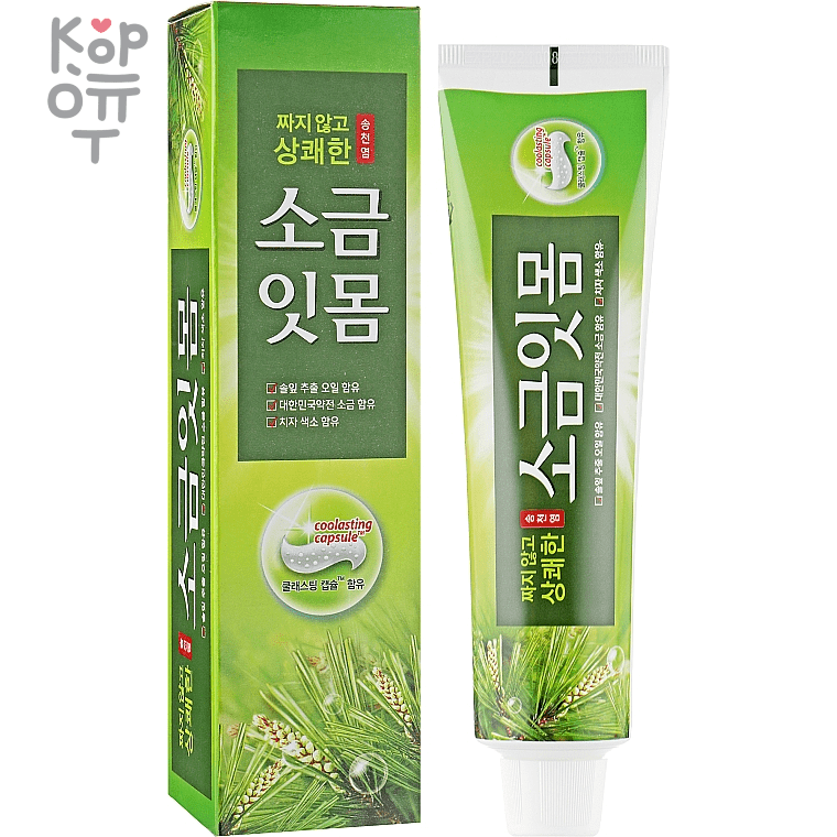 MEDIAN SALT PINE OIL Toothpaste - Зубная паста гигиеническая зубная паста с солью и эфирным маслом сосны 120гр., купить с доставкой на дом фото 1 — Корейские товары для всей семьи(КорОпт)