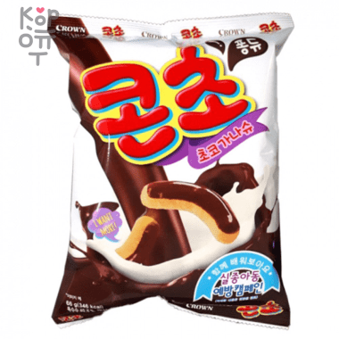 Crown Corn Cho - Снэк Кукурузные палочки в шоколадной глазури 66гр. — Корейские товары для всей семьи(КорОпт)
