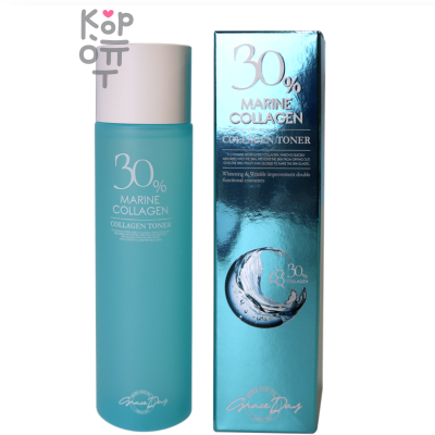 GRACE DAY MARINE COLLAGEN TONER Антивозрастной увлажняющий тонер для лица с морским Коллагеном, 150мл.