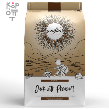 CRAFTIA NATURA Сухой корм для щенков миниатюрных и мелких пород из Утки с Фазаном. — Корейские товары для всей семьи(КорОпт)