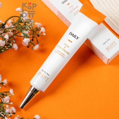 Jigott Daily Real Cica Eye Cream Ежедневный крем для век с экстрактом центеллы азиатской 50мл.