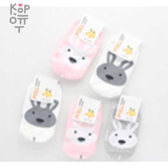 Носки детские зайки в ассортименте Poll, Корея   , купить с доставкой на дом фото 1 — Корейские товары для всей семьи(КорОпт)