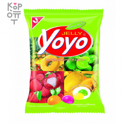 Yoyo Jelly Tropical Fruit - Конфеты желейные с натуральным соком со вкусом тропических фруктов, 80 г