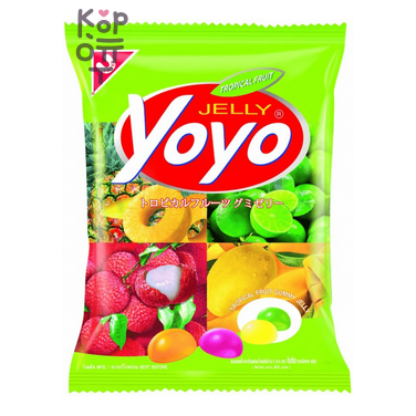 Yoyo Jelly Tropical Fruit - Конфеты желейные с натуральным соком со вкусом тропических фруктов, 80 г