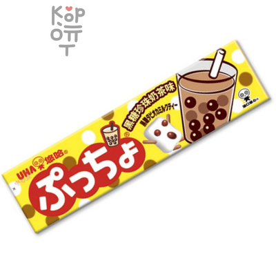 UHA Puchao Brown Sugar Pearl Milk Tea Flavor Soft Candy - Жевательные конфеты со вкусом жемчужного молочного чая, 50гр.