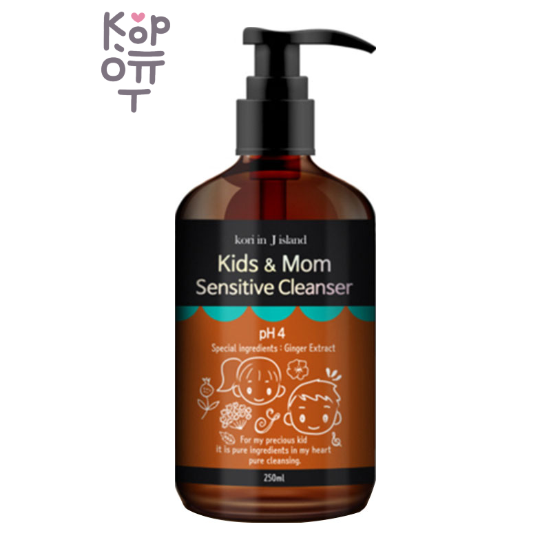 kori in J island Kids & Mom Sensitive Cleanser - Очищающее cредство для чувствительной кожи для детей и мамы, 300 мл