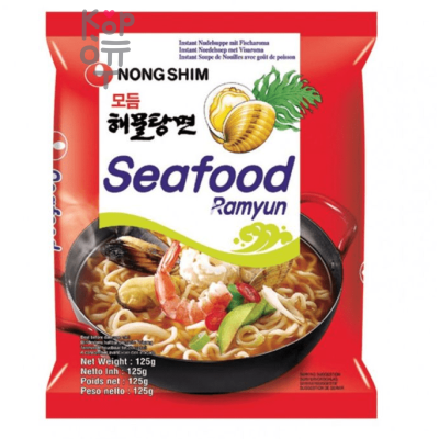 NONGSHIM Seafood Ramyun - Лапша сублимированная с насыщенным вкусом морепродуктов 125гр. 