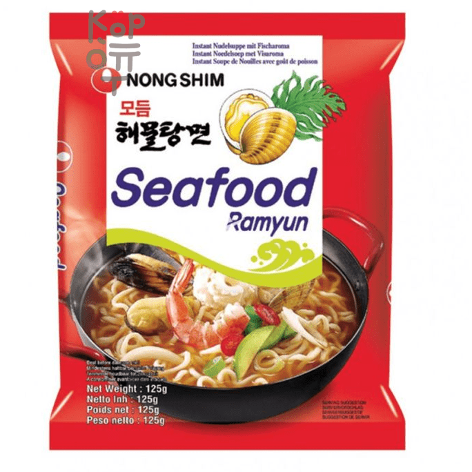 NONGSHIM Seafood Ramyun - Лапша сублимированная с насыщенным вкусом морепродуктов 125гр. 