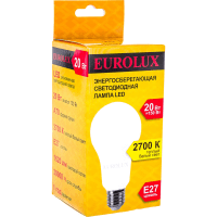 Светодиодная лампа Eurolux LL-E-A70-20W-230-2,7K-E27/груша, 20Вт, теплый белый, Е27