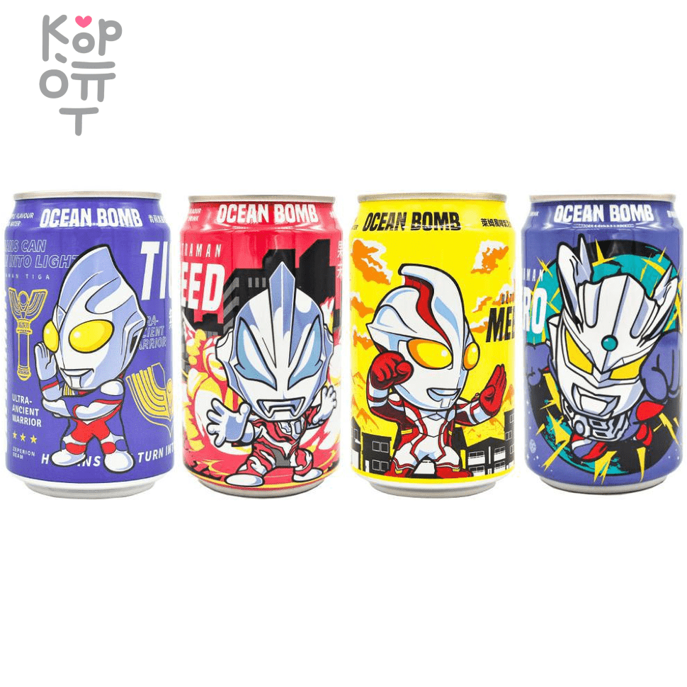 YHB Ocean Bomb Ultraman Original Drink - Оригинальный газированный напиток  Супермен, 320мл. по цене 218 руб. в интернет магазине Корейские товары для  всей семьи(КорОпт)