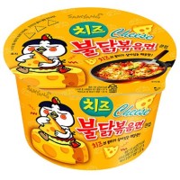 Лапша сублимированная SamYang Hot Chicken Flavor Ramen-Cheese, со вкусом острой курицы и сыра, стакан, 105гр.