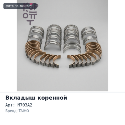 Вкладыш коренной M703A2 STD 1RZ / 2RZ / 3RZ TAIHO
