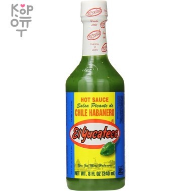 EL YACATECO GREEN HABANERO HOT SAUCE - Зеленый соус Хабанеро 120мл. — Корейские товары для всей семьи(КорОпт)
