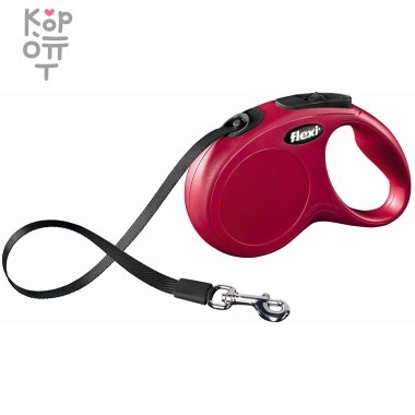 flexi рулетка New Classic XS (до 12 кг) 3 м лента красная — Корейские товары для всей семьи(КорОпт)