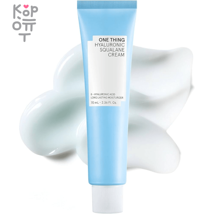 ONE THING One Thing Hyaluronic Squalane Cream - Гиалуроновый крем со скваланом 70мл. Крем ONE THING One Thing Hyaluronic Squalane Cream — уходовое средство для регулярного использования; в товаре выделяется: гиалуроновая кислота. В КорОпт можно подобрать свежие приходы азиатской косметики с хорошим остаточным сроком годности и собрать заявку по средствам регулярного ухода.