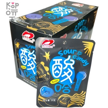 Леденцы супер кислые фрукты Luxing Suan Sour Candy со вкусом Голубики — Корейские товары для всей семьи(КорОпт)