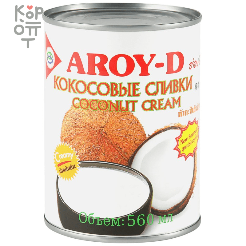 Консервированный кокосовый крем AROY-D, 560мл.