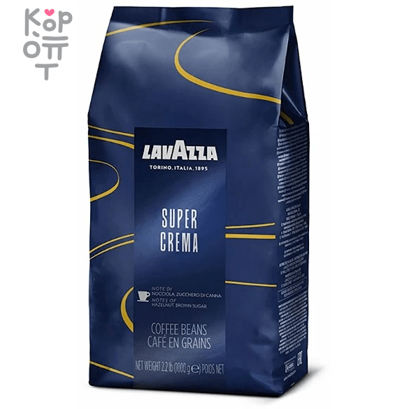 Кофе в зернах - Lavazza Espresso Super Crema e Aroma, средняя обжарка, 1кг, купить с доставкой на дом фото 1 — Корейские товары для всей семьи(КорОпт)