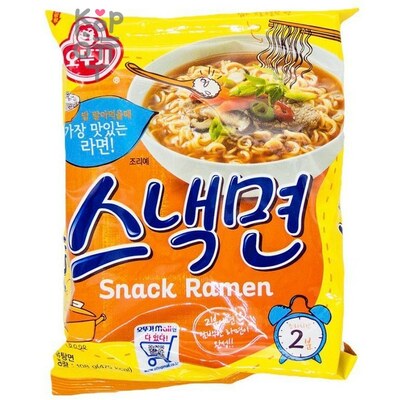 Ottogi Snack ramen Лапша со вкусом говядины, 108гр. пачка