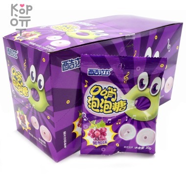 Жевательная резинка Coolsa Whistle Bubble Gum - Свистулька со вкусом Винограда &mdash; Корейские товары для всей семьи(КорОпт)