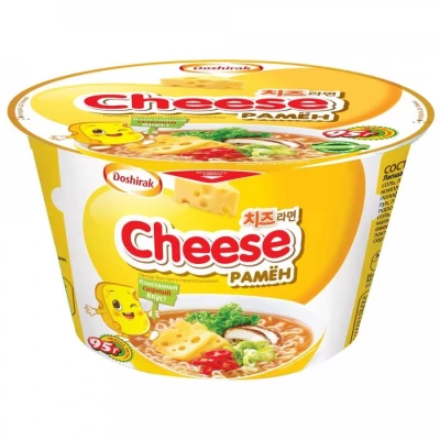 Doshirak — Cheese Ramen — Лапша с сыром, 95 г — коробка 16 шт