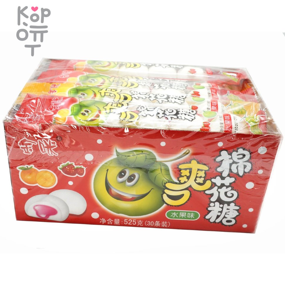 Маршмеллоу Foshan с начинкой - Фруктовый микс (Апельсин и Клубника), купить с доставкой на дом фото 1 &mdash; Корейские товары для всей семьи(КорОпт)