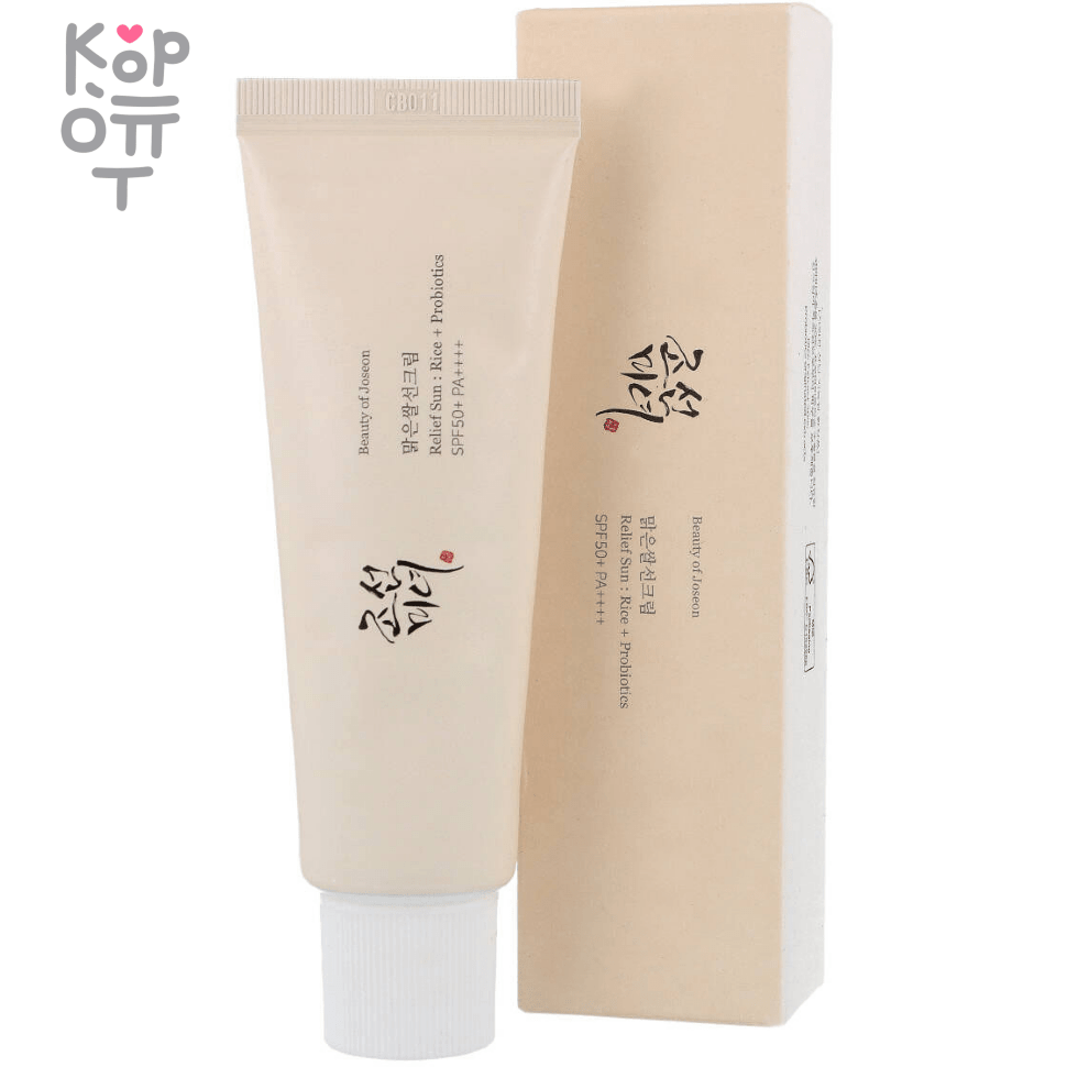 Beauty of Joseon  Relief Sun Rice + Probiotics SPF 50+ PA++++ - Солнцезащитный крем с пробиотиками 50мл., купить с доставкой на дом фото 1 — Корейские товары для всей семьи(КорОпт)
