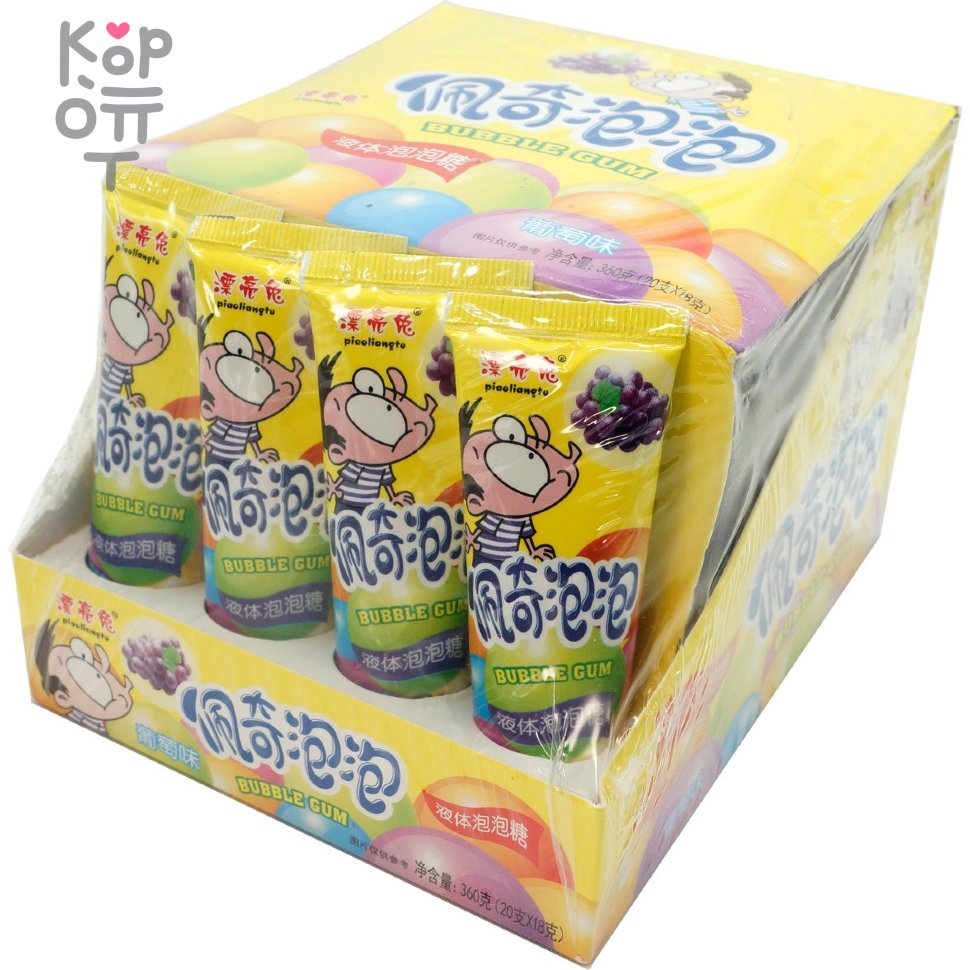 Жевательная резинка Piaoliang - Волшебный тюбик, со вкусом Винограда, купить с доставкой на дом фото 1 — Корейские товары для всей семьи(КорОпт)