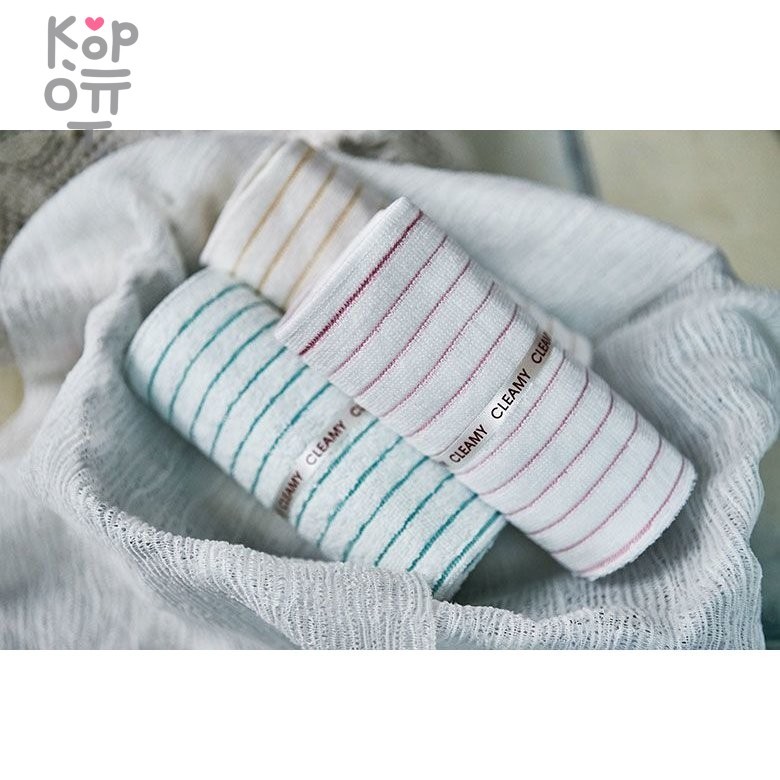 SUNG BO Салфетка для кухни универсальная №429 "Сotton Filled Dishcloth" - 30см×30см, хлопковая 2шт., купить с доставкой на дом фото 1 &mdash; Корейские товары для всей семьи(КорОпт)
